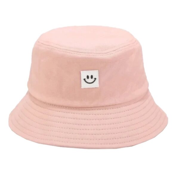 Accessories - ❤️ 🆕 Smile Face Cotton Bucket Hat Cap Candy Color Stitched bucket hat